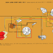 SCHEMA ELETTRICO VESPA SUPER SPORT – VSC1 (senza batteria)